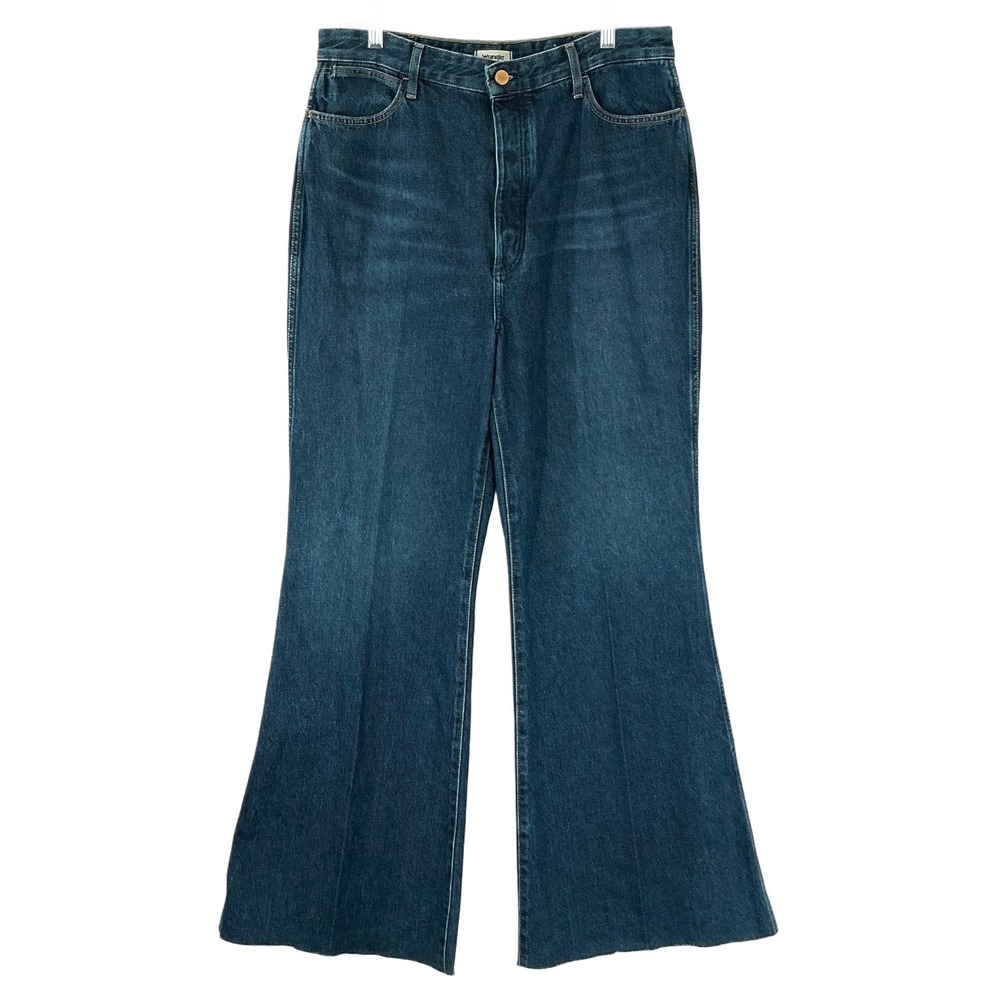 NEW Wrangler Wanderer Jeans‎ Women's 32x34 Dark Wash Wide Leg Y2K Denim